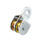 Double Wheel Fixed Eye Side Mount Pulley